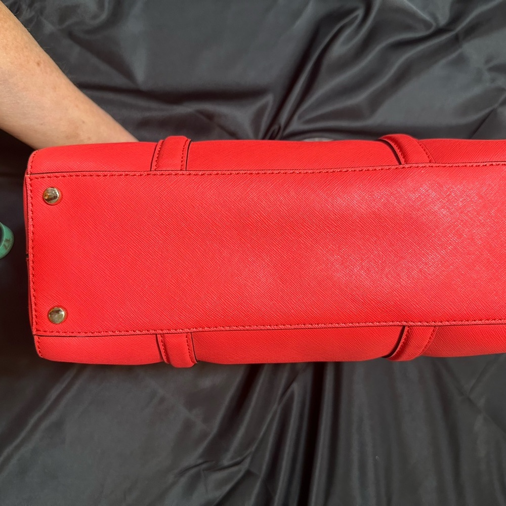 Kate Spade Newbury Lane Leather Satchel in Coral - Picture 4 of 7